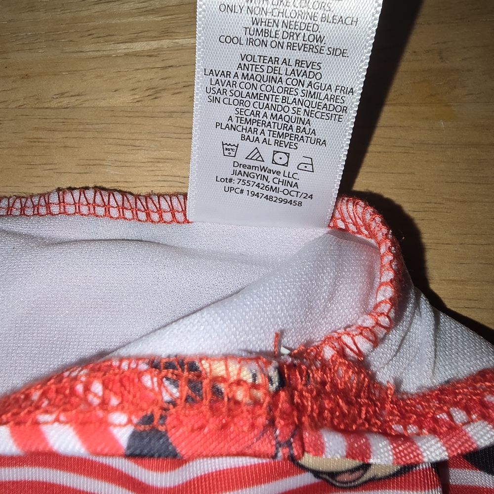 Disney Red and White Minnie Mouse Striped Swimsuit - Picture 7 of 8
